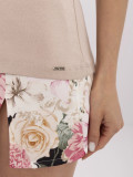 T-shirt beige a maniche corte