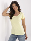 T-shirt gialla a maniche corte