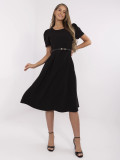 Abito elegante nero a campana