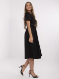 Abito elegante nero a campana