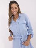 Abito estivo camicia in blu chiaro