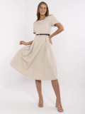 Abito elegante beige a campana