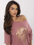 Blusa elegante in rosa scuro
