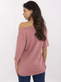 Blusa elegante in rosa scuro