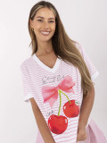 Blusa alla moda in rosa fluorescente