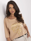 Stilizirana bluzica u camel boji