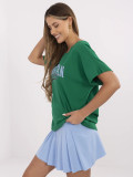 T-shirt verde elegante a maniche corte