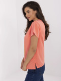 T-shirt arancione elegante con applicazione