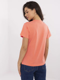 T-shirt arancione elegante con applicazione
