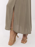 Elegantna midi suknja u khaki