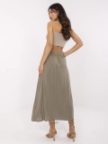 Elegantna midi suknja u khaki