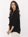 Elegantna crna bluzica s 3/4 rukavima
