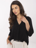 Elegantna crna bluzica s 3/4 rukavima