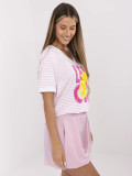 Blusa alla moda in rosa fluorescente