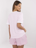 Blusa alla moda in rosa fluorescente