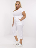 Pantaloni bianchi da donna a vita alta