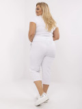 Pantaloni bianchi da donna a vita alta