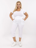 Pantaloni bianchi da donna a vita alta