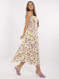 Abito midi floreale con spalline