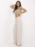 Pantaloni larghi beige