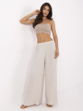 Pantaloni larghi beige