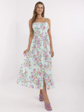 Abito midi floreale con spalline