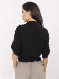 Stilizirana crna bluzica s 3/4 rukavima