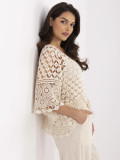 Blusa beige con maniche 3/4