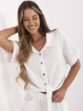 Camicia bianca a maniche corte