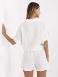 Camicia bianca a maniche corte