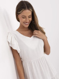 Elegante Abito Midi con Volant