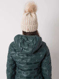Cappello beige imbottito con applicazioni