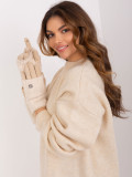 Beige rukavice s modernom teksturom