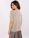 Maglione beige a maniche corte