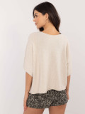 Maglione beige elegante con maniche 3/4