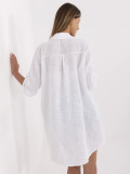 Bijela oversize haljina s 3/4 rukavima