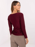 Blusa elegante con maniche lunghe in bordeaux