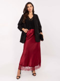 Bordo maxi suknja s čipkom