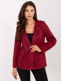 Blazer da donna bordeaux con fodera