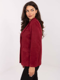 Blazer da donna bordeaux con fodera