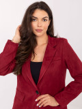 Blazer da donna bordeaux con fodera