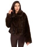 Giacca invernale elegante in marrone scuro