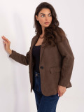 Blazer donna marrone con fodera e bottoni