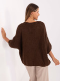 Maglione marrone con maniche 3/4