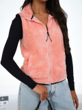 Gilet in pelliccia sintetica arancione