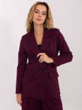 Blazer elegante bordeaux a righe