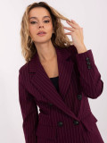 Blazer elegante bordeaux a righe