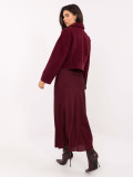 Elegantna bordo maxi suknja
