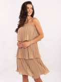 Elegantna koktel haljina u camel boji