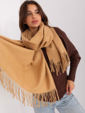 Sciarpa da donna marrone con frange